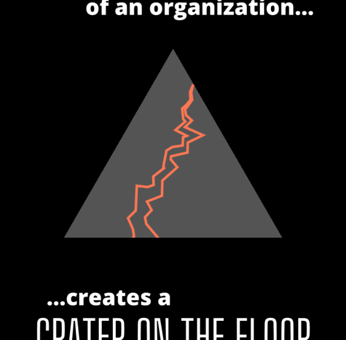 A crack at the top of an organization